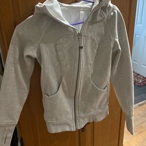 Lululemon sweater grey small zip up classic style preloved